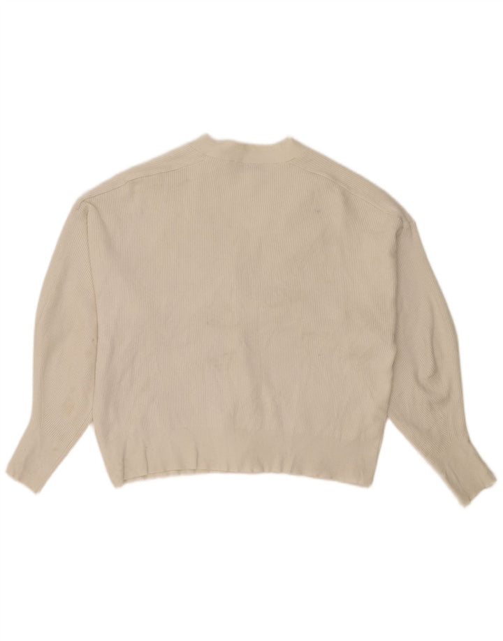 Damski sweter oversize Zara UK 16, duży, wiskoza w kolorze złamanej bieli
