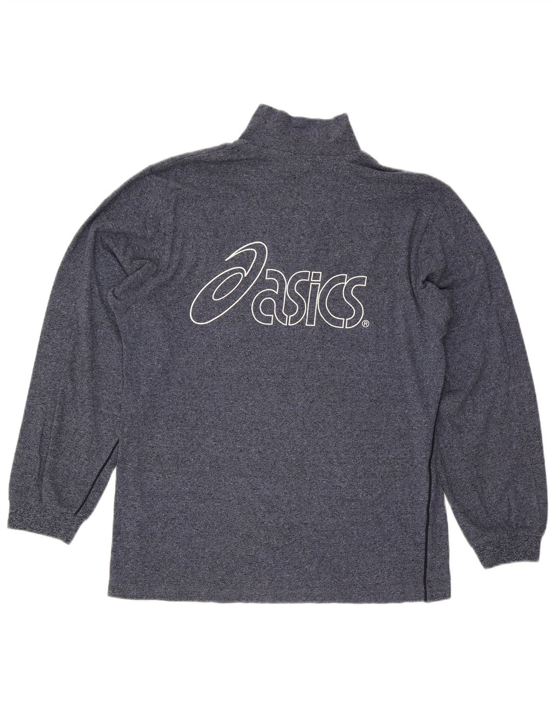 Męska bluza z kapturem i zamkiem błyskawicznym Asics, duża, granatowa, nakrapiana