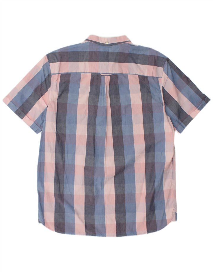 Męska koszula z krótkim rękawem Lyle & Scott, duża, wielokolorowa, bawełniana w kratę