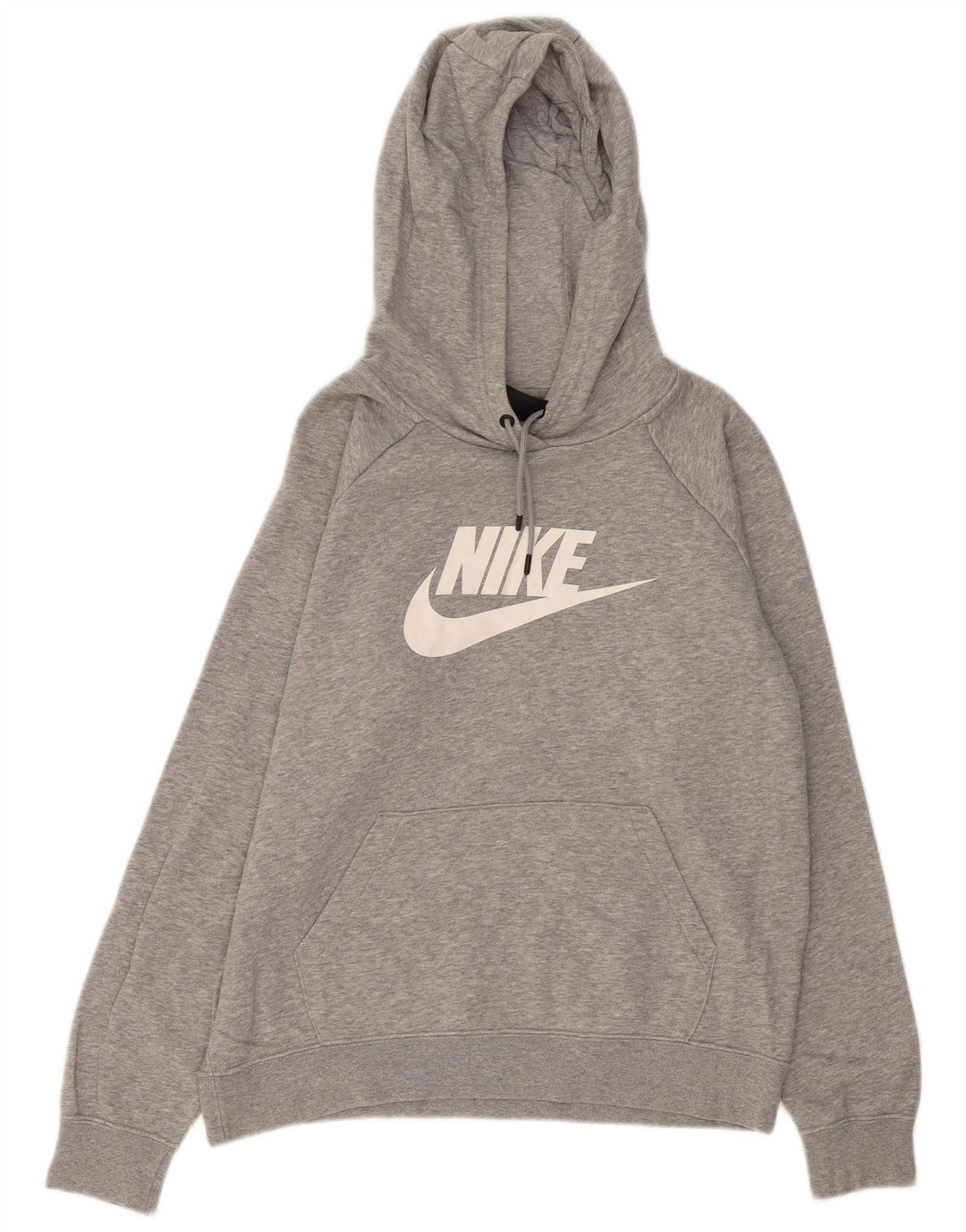 Męski sweter z kapturem NIKE z grafiką, średnioszary, bawełniany w cętki