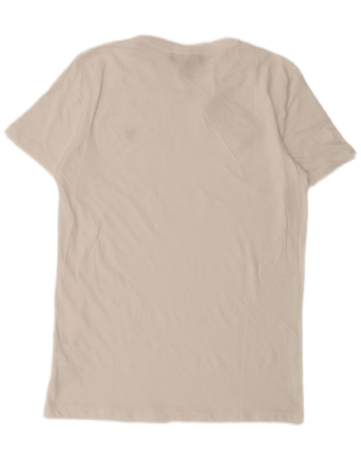 Lyle & Scott Męski T-shirt Top, średni, biały, bawełniany