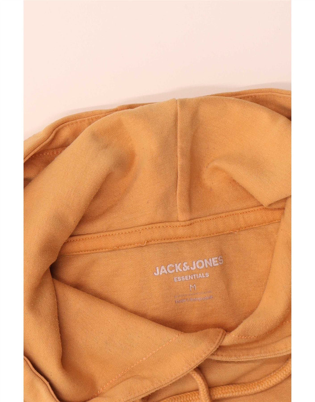 Męski sweter z kapturem Jack & Jones, średni żółty, bawełniany