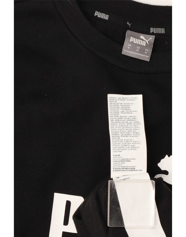 Damska bluza Puma Graphic Jumper UK 14 Średnia czarna bawełna