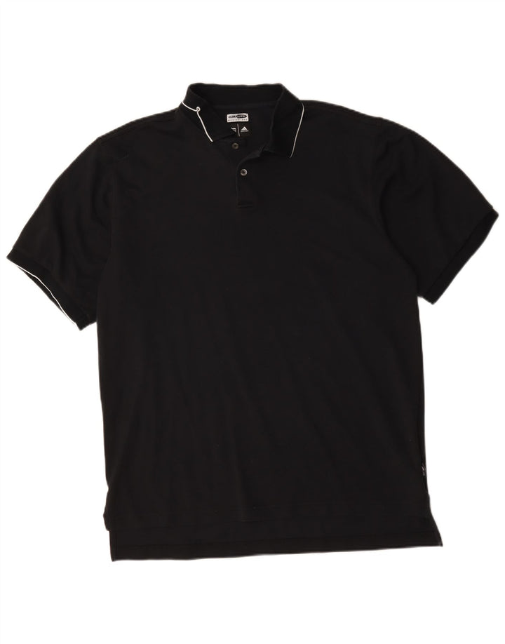 Męska koszulka polo Adidas Climalite, duża, czarna, bawełniana