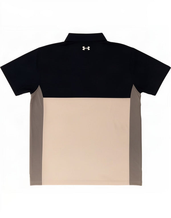 Męska koszulka polo Under Armour XL, granatowa, z blokami kolorów, elastanem