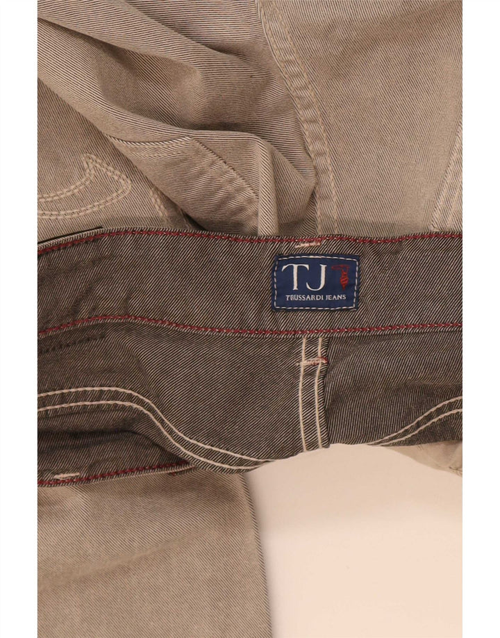 Męskie proste dżinsy Trussardi W31 L33 Szara bawełna