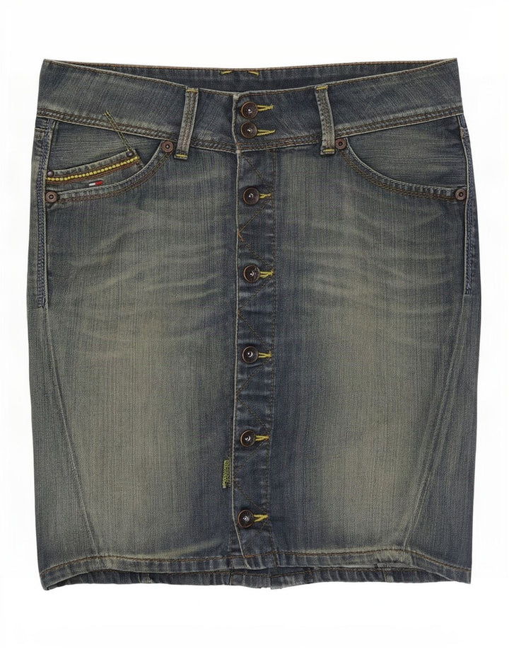 Spódnica dżinsowa Tommy Hilfiger Sonora, średnia W34, niebieska bawełna