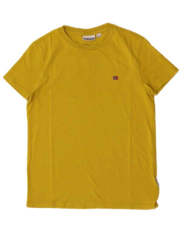 T-shirt chłopięcy Napapijri 11-12 lat, żółta, bawełniana