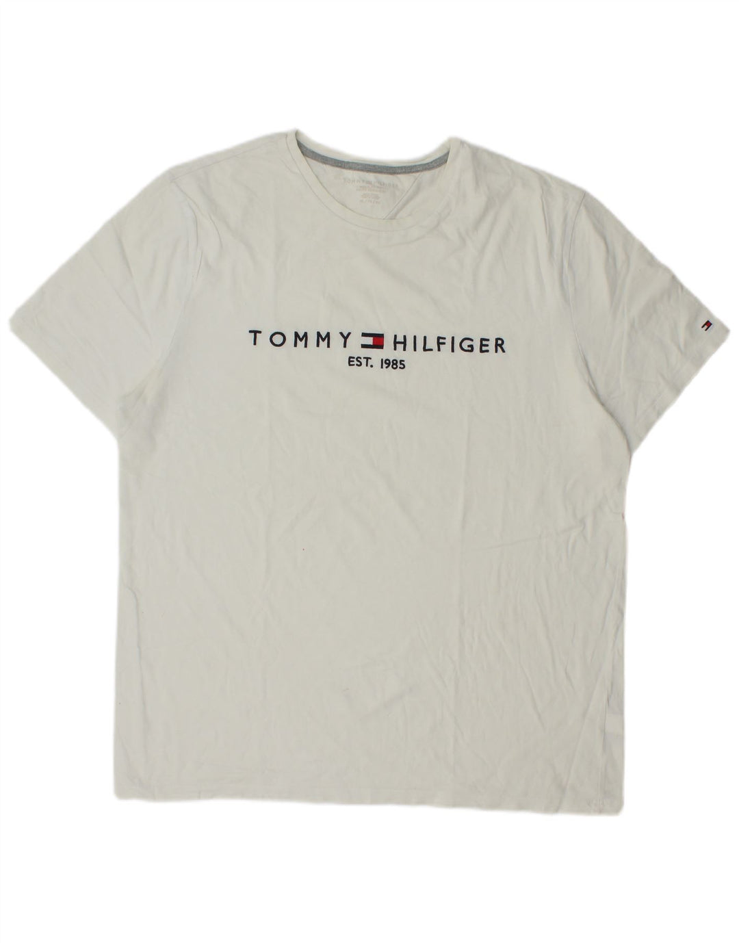 Męska koszulka Tommy Hilfiger o regularnym kroju z grafiką, góra XL, biała bawełna