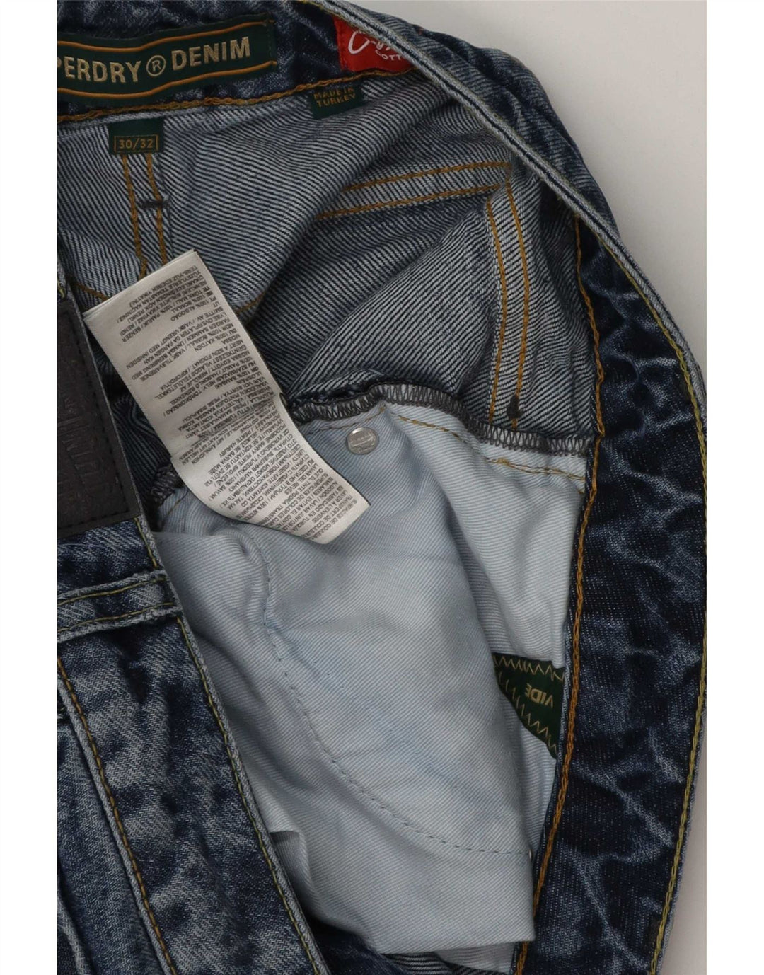 Męskie luźne dżinsy Superdry W30 L32 Niebieskie, bawełniane
