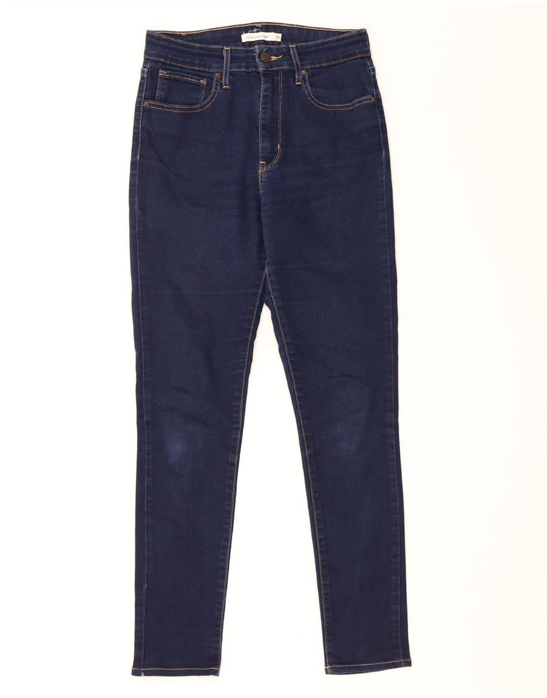 Damskie jeansy LEVI'S 721 z wysokim stanem W28 L30 Granatowa bawełna