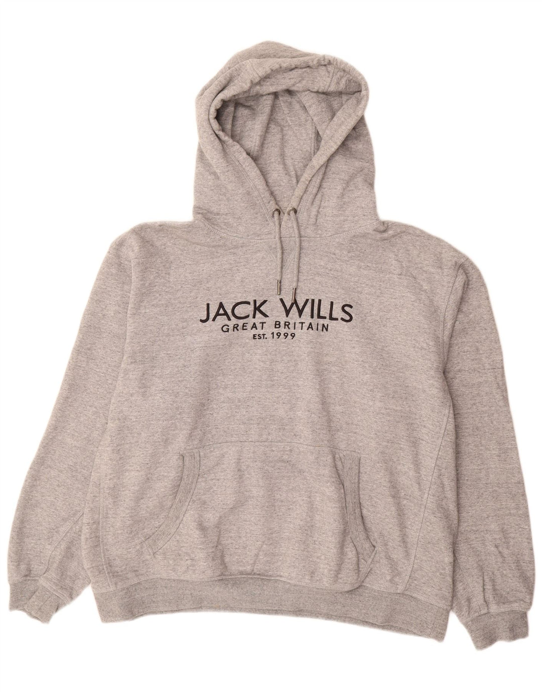 Męski sweter z kapturem i grafiką JACK WILLS 3XL, szara bawełna w plamki