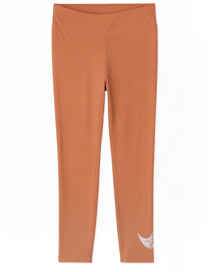 Damskie legginsy Nike Dri Fit UK 14, średni pomarańczowy poliester