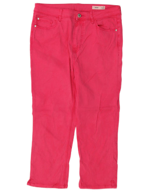 Marks & Spencer Damskie Skinny Capri Jeans UK 14 Large W30 L21 Różowa bawełna