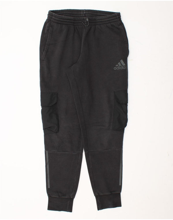 Męskie spodnie dresowe ADIDAS Cargo Joggers, średnia czarna bawełna