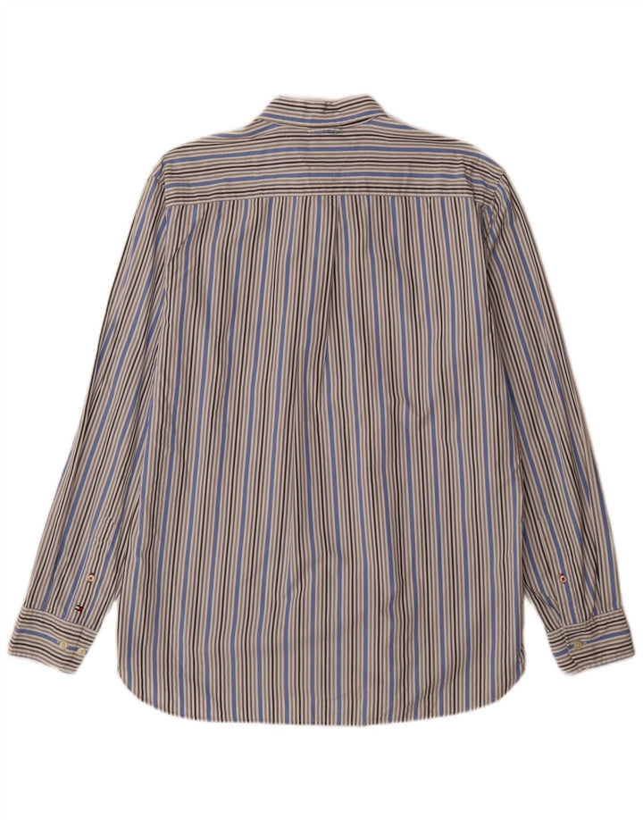 Koszula męska Tommy Hilfiger, bawełniana w średnie niebieskie prążki