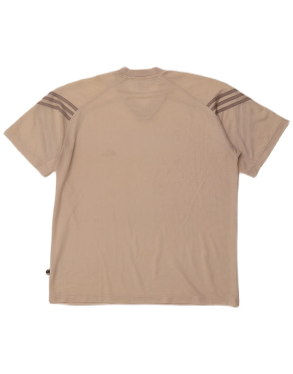 T-shirt męski ADIDAS Top UK 42/44, duży, beżowy poliester