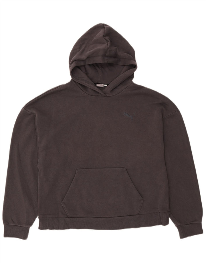 Damski sweter oversize z kapturem PUMA UK 16, duży, szary, bawełniany