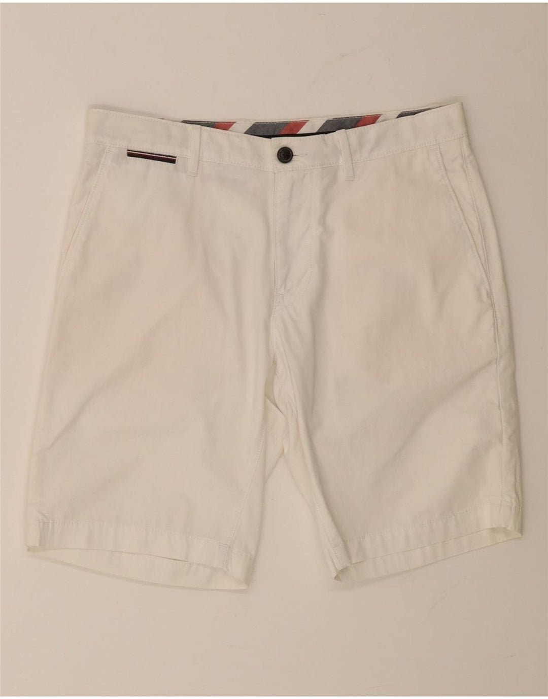 Męskie spodenki Chino TOMMY HILFIGER W31 Średniobiała bawełna