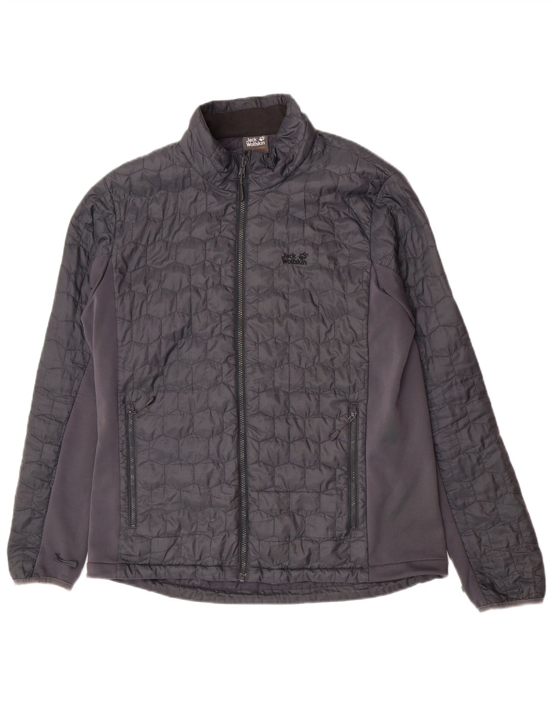 Męska pikowana kurtka Jack Wolfskin z podszewką UK 44/46 XL, szary, blok kolorów