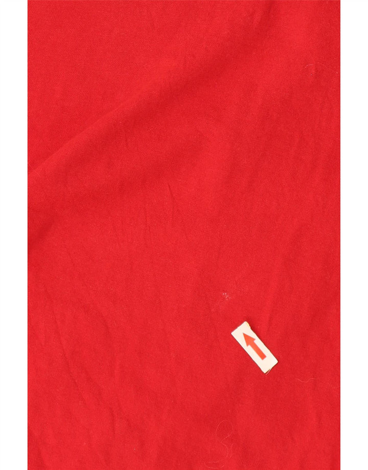 T-shirt męski Kappa, mały, czerwony, bawełniany
