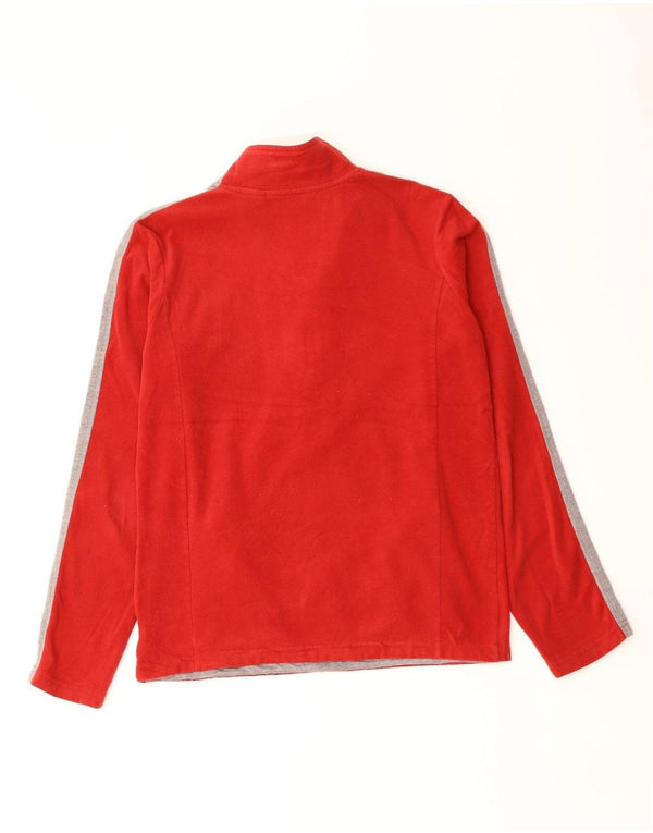 Damski sweter polarowy Eddie Bauer z zamkiem błyskawicznym UK 10 Small Red Colorblock