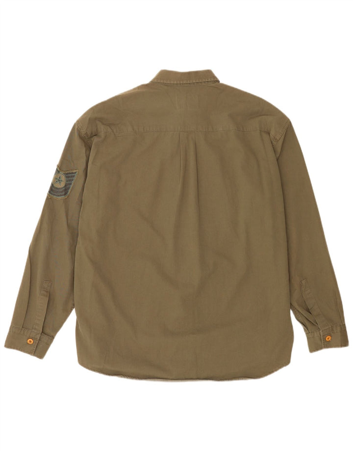 Koszula męska Wampum XL, bawełniana w kolorze khaki
