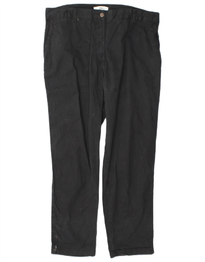 Spodnie damskie Marks & Spencer UK 16 W38 L29 Czarne bawełniane
