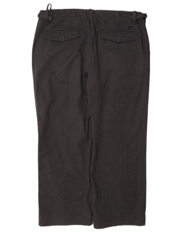 Męskie proste spodnie chino Timberland W40 L29 Szara bawełna w jodełkę