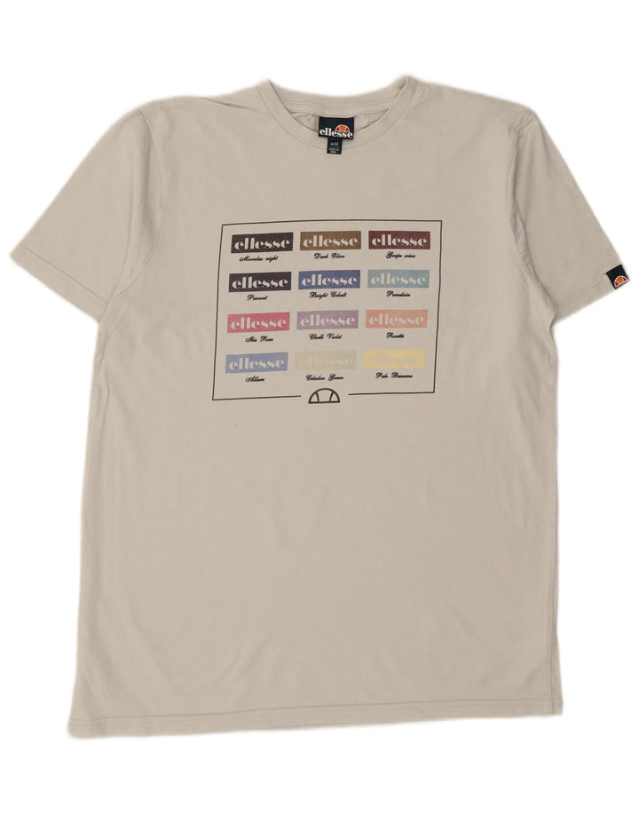 Męski T-shirt z grafiką ELLESSE, średnioszary, bawełniany