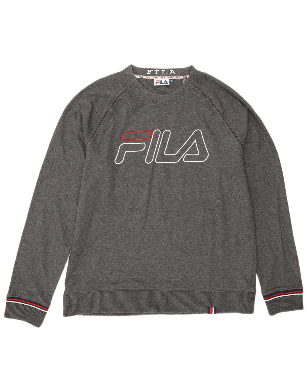 Męska bluza z grafiką Fila, duża, szara, bawełniana