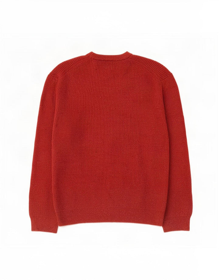 Marks & Spencer Męski sweter z okrągłym dekoltem 2XL Czerwony poliamid