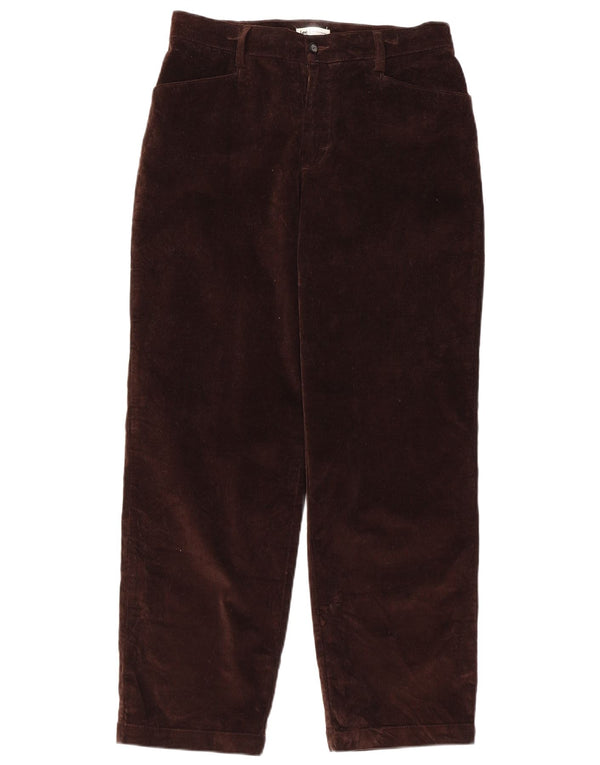 Damskie sztruksowe spodnie Lee Petite US 10 Large W32 L28 brązowe