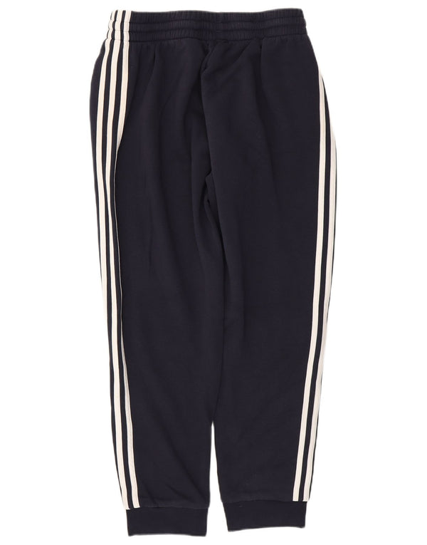 ADIDAS Mens Tracksuit Trousers Joggers Large Navy Blue Cotton