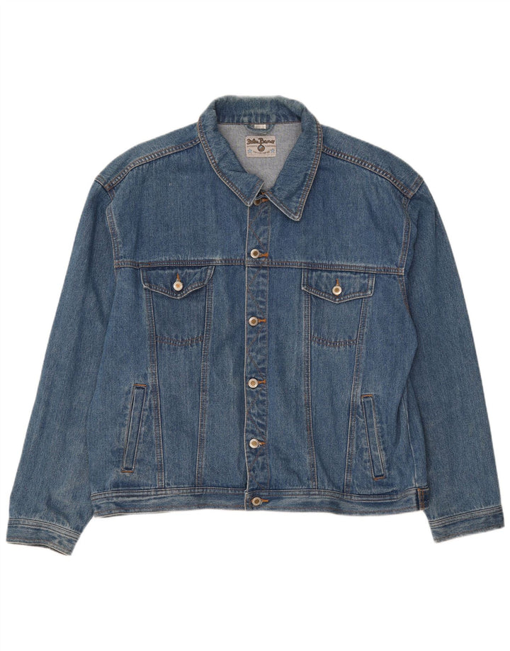 JOHN BANER Mens Denim Jacket UK 50 5XL Blue Cotton