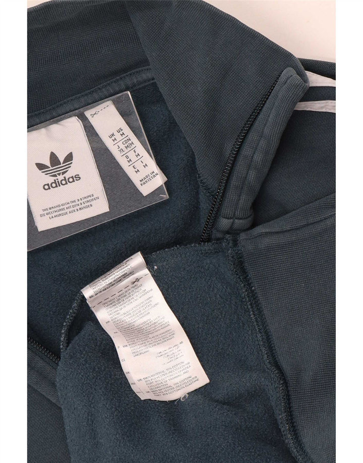 Męska bluza Adidas z zamkiem błyskawicznym, średnia szara bawełna
