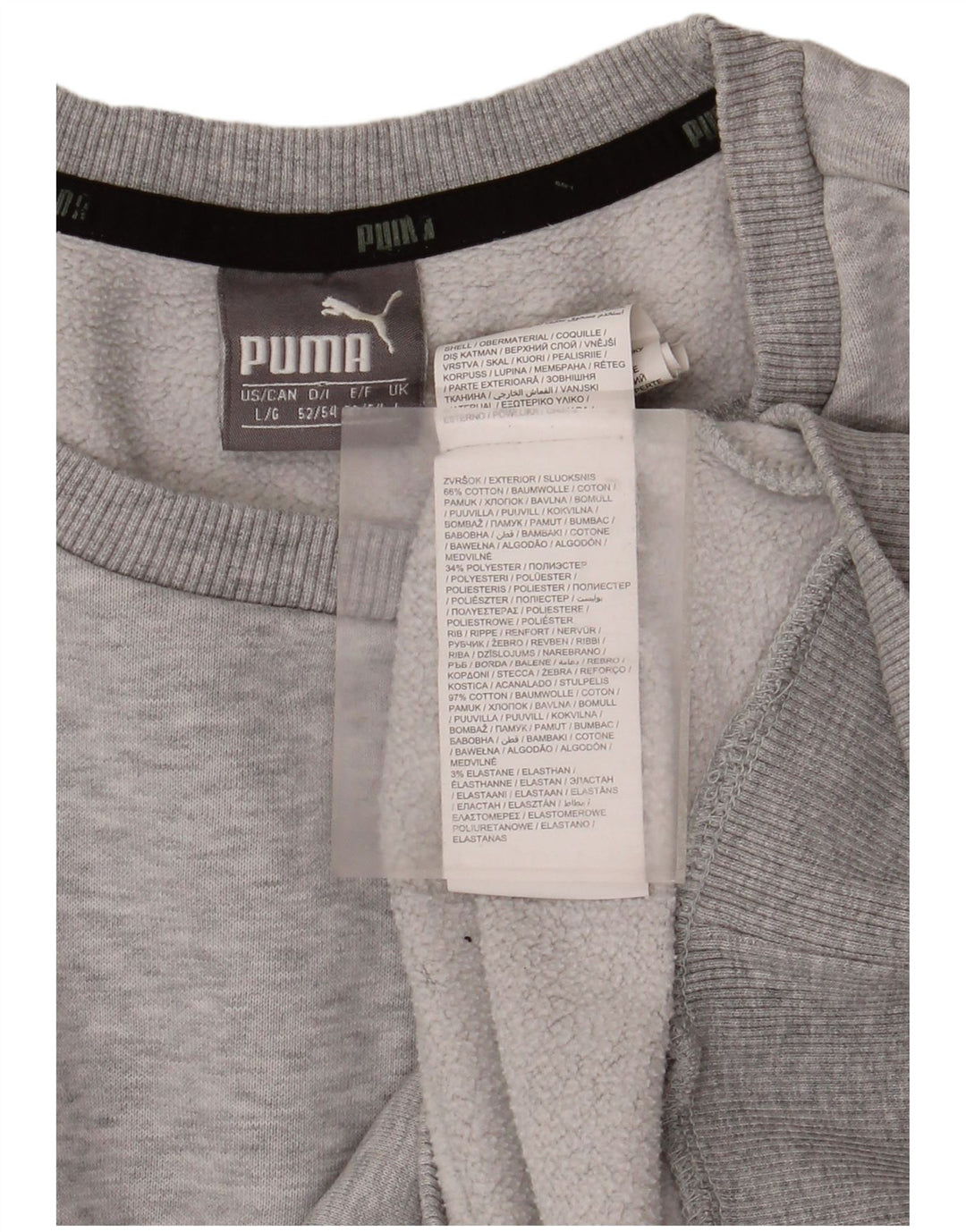 Męska bluza Puma Sweter, duża, szara, nakrapiana bawełna