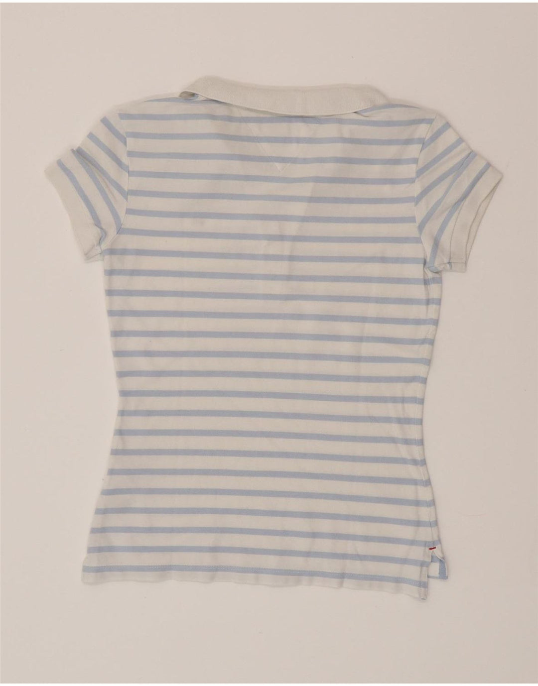 Damska koszulka polo TOMMY HILFIGER slim fit UK 6 XS, bawełniana w niebieskie paski