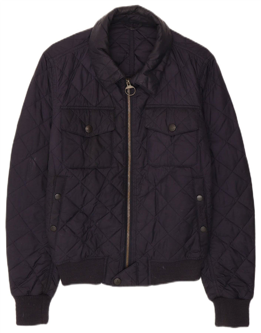 Męska pikowana kurtka Barbour UK 36 Small, granatowa, poliamidowa