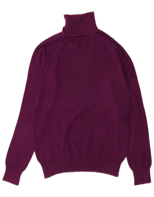 Sweter damski Zara z wywijanym dekoltem UK 14, duży, fioletowy, bawełniany