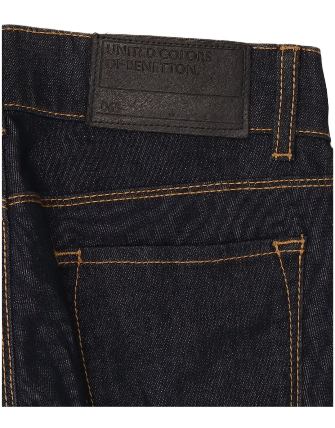 Damskie jeansy rozkloszowane Benetton W28 L31 granatowe