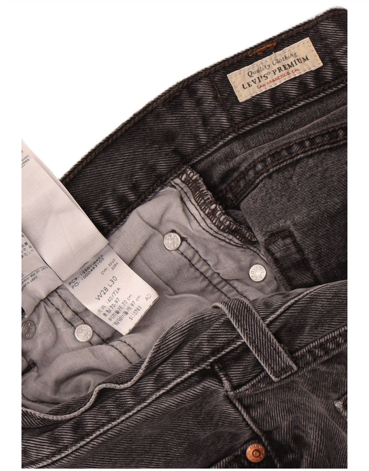 Damskie dżinsy Levi's 501 Straight W28 L26 Szara bawełna