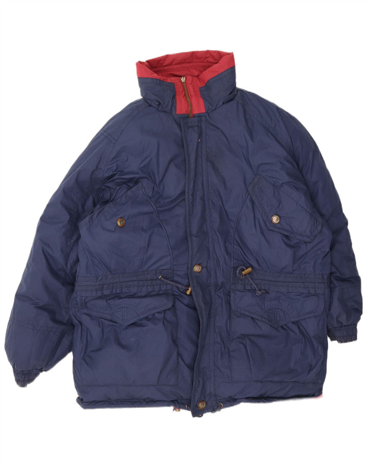 Vintage męska, dwustronna, wyściełana kurtka oversize UK 40, duża czerwona
