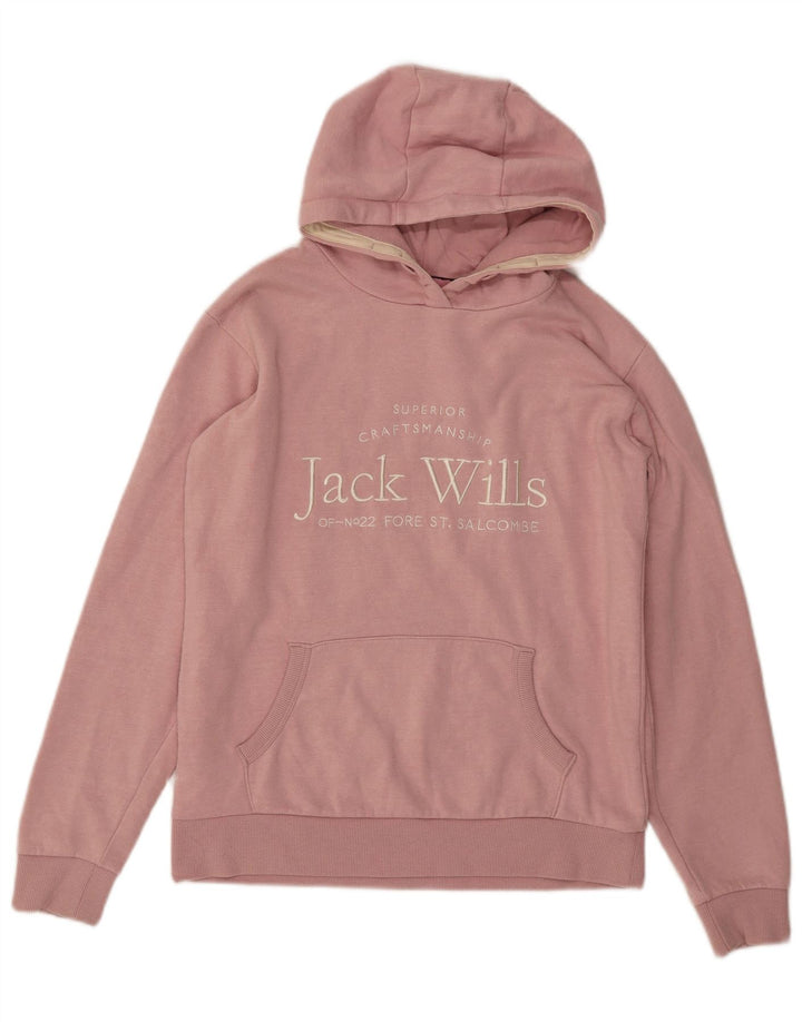 JACK WILLS Dziewczęcy sweter z kapturem 14-15 lat, różowy, bawełniany