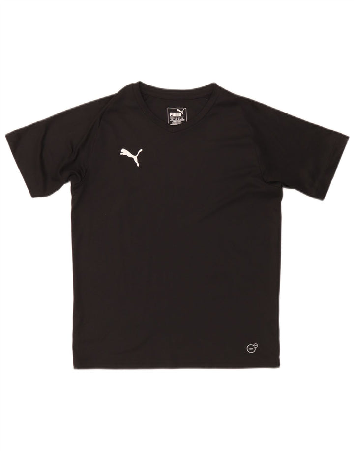 T-shirt chłopięcy Puma 11-12 lat, czarny poliester