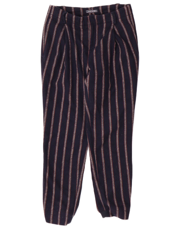 Damskie spodnie typu Crop Casual Tommy Hilfiger W26 L25 Wełniane granatowe paski