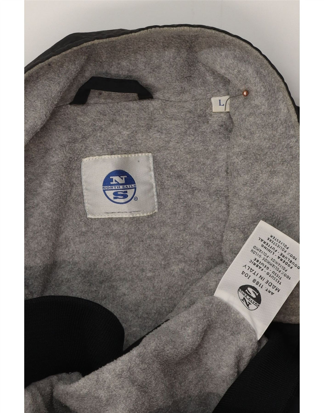 Męska kurtka bomberka NORTH SAILS UK 40, duża, czarna, poliamidowa