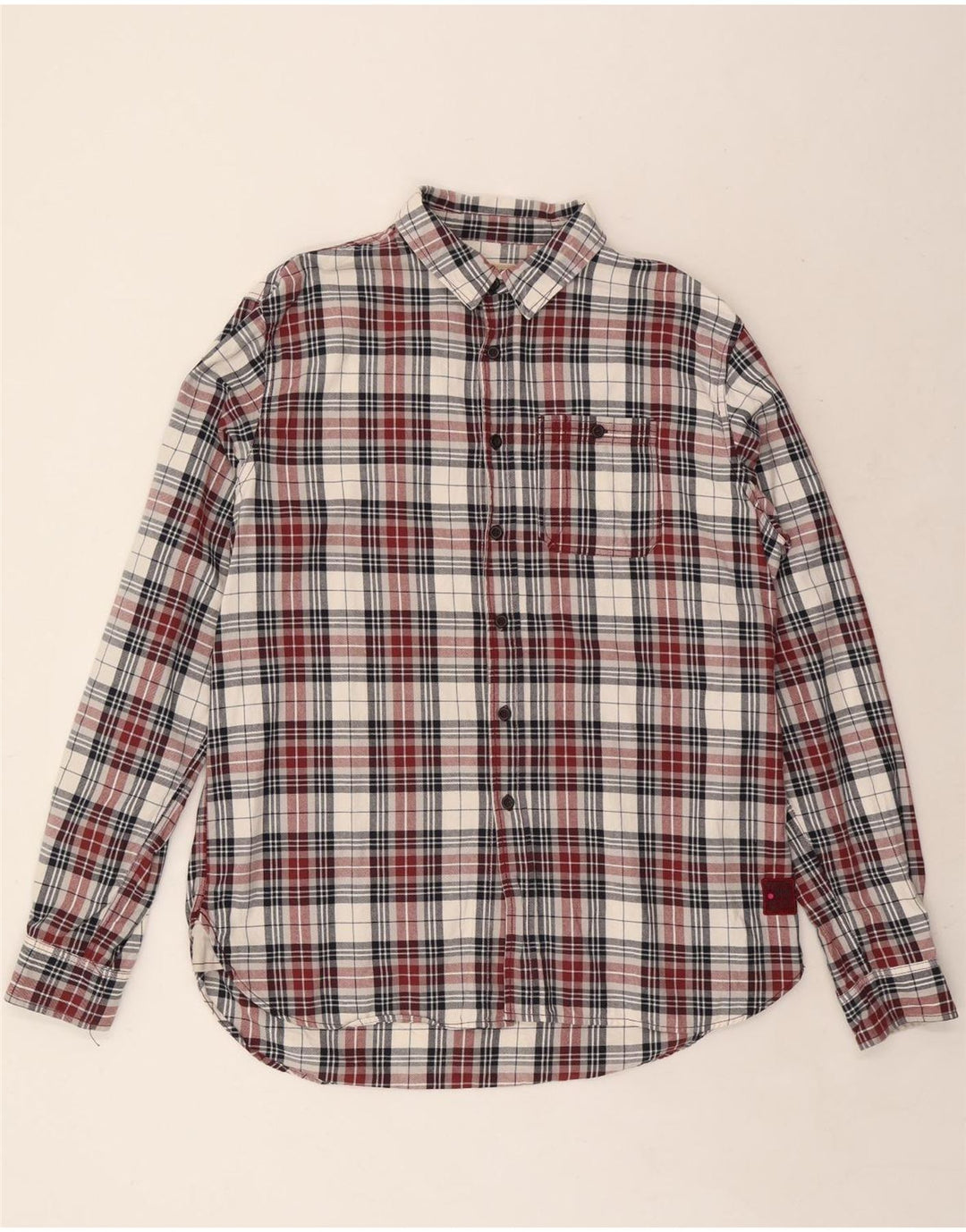 THINK PINK Męska koszula flanelowa 2XL, bawełniana w czerwoną kratę