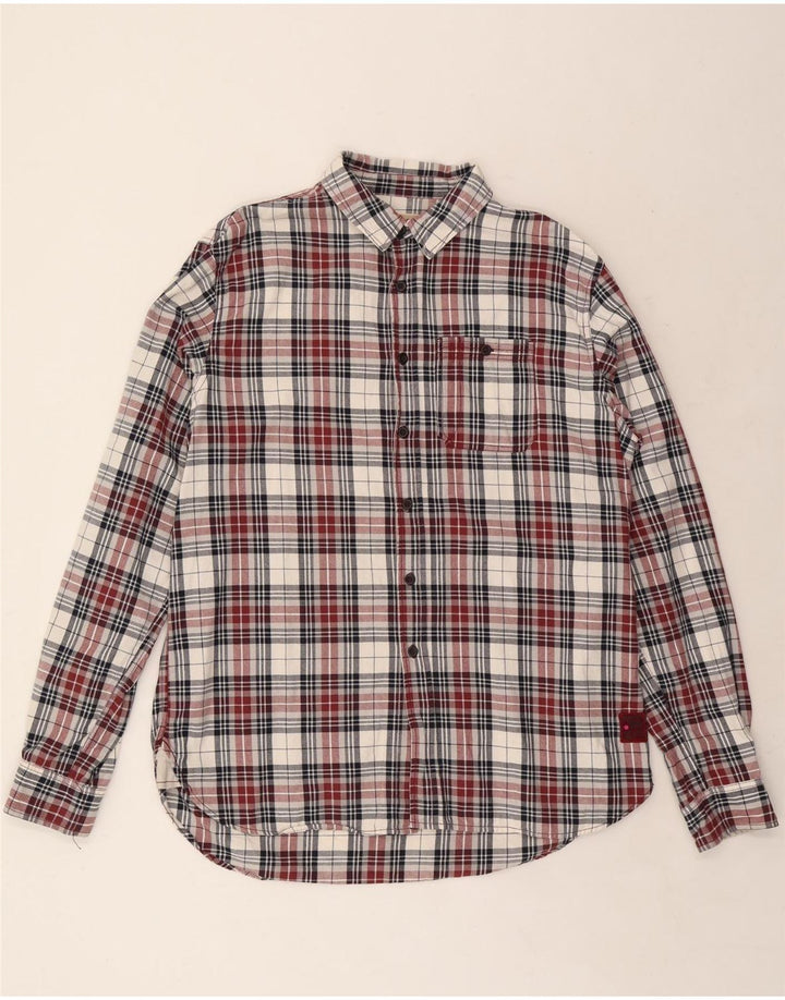 THINK PINK Męska koszula flanelowa 2XL, bawełniana w czerwoną kratę