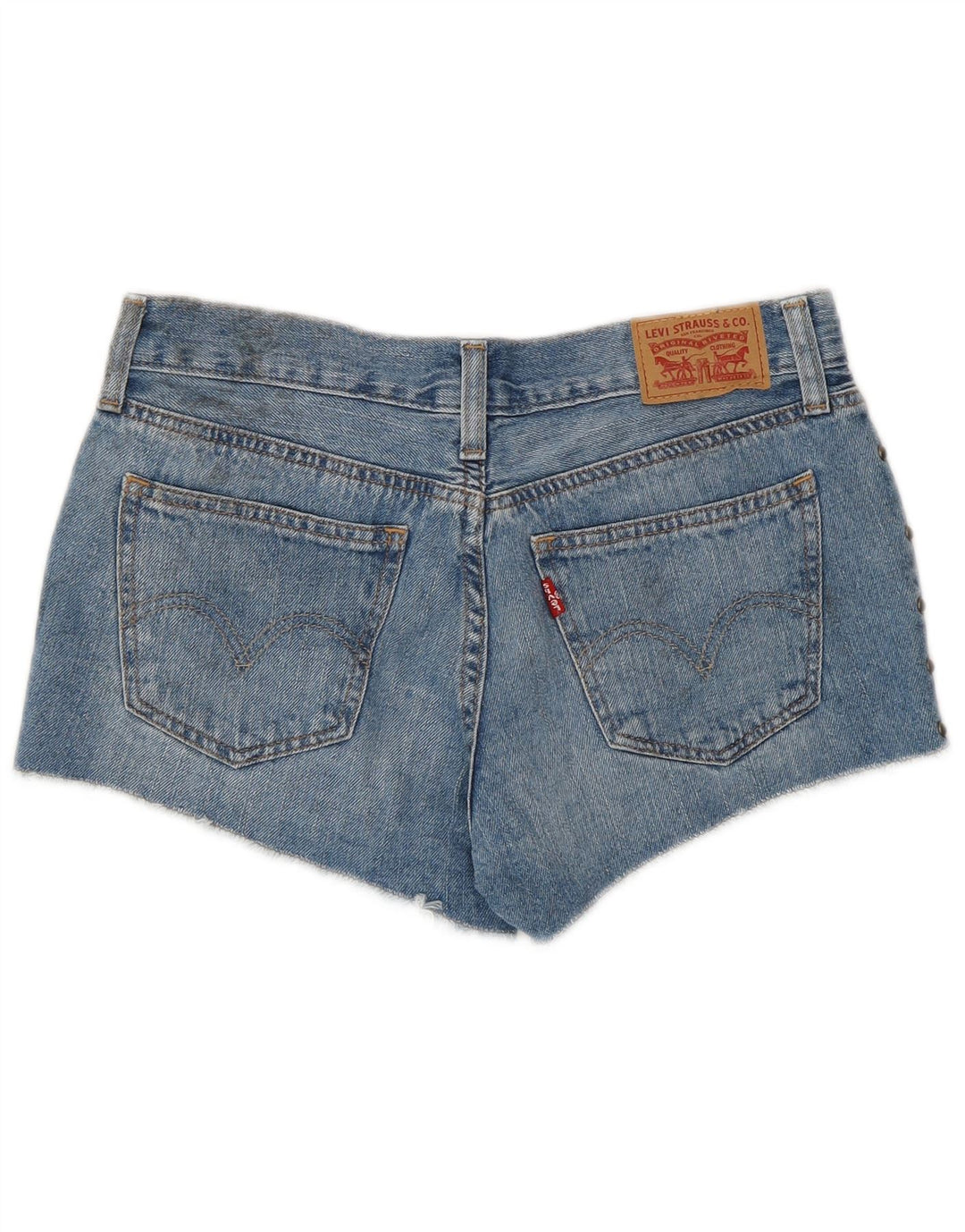 Damskie spodenki jeansowe Levi's W26 Small, niebieskie, bawełniane